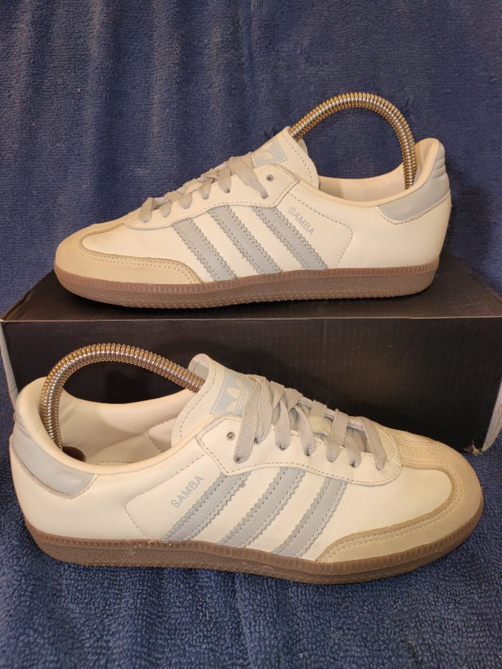 Adidas Samba Women's Size 7 OG Cream White Wonder Silver Sneakers JH7299 (#2231)